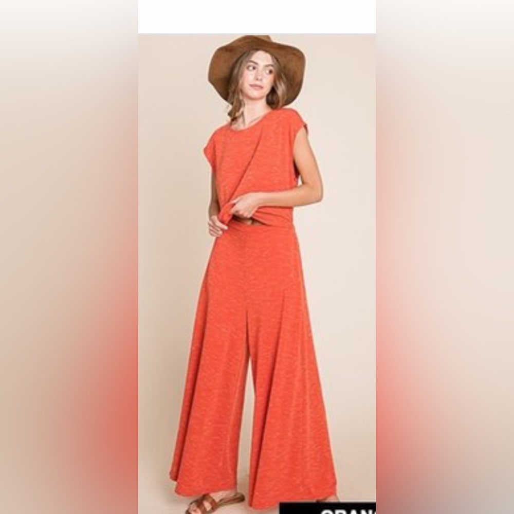 New Bucketlist Jumpsuit Cut out front Orange Medium
